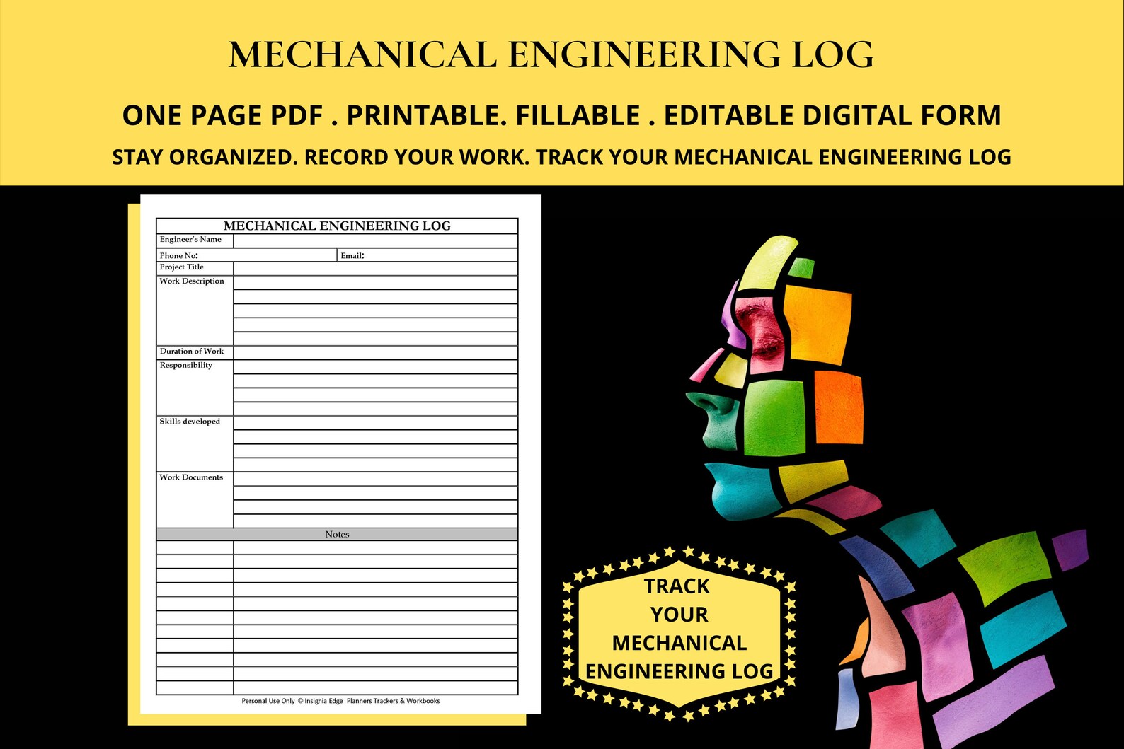 Mechanical Engineer Log Etsy