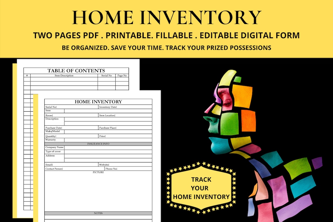Home Inventory Checklist Template Home Contents Insurance Inventory
