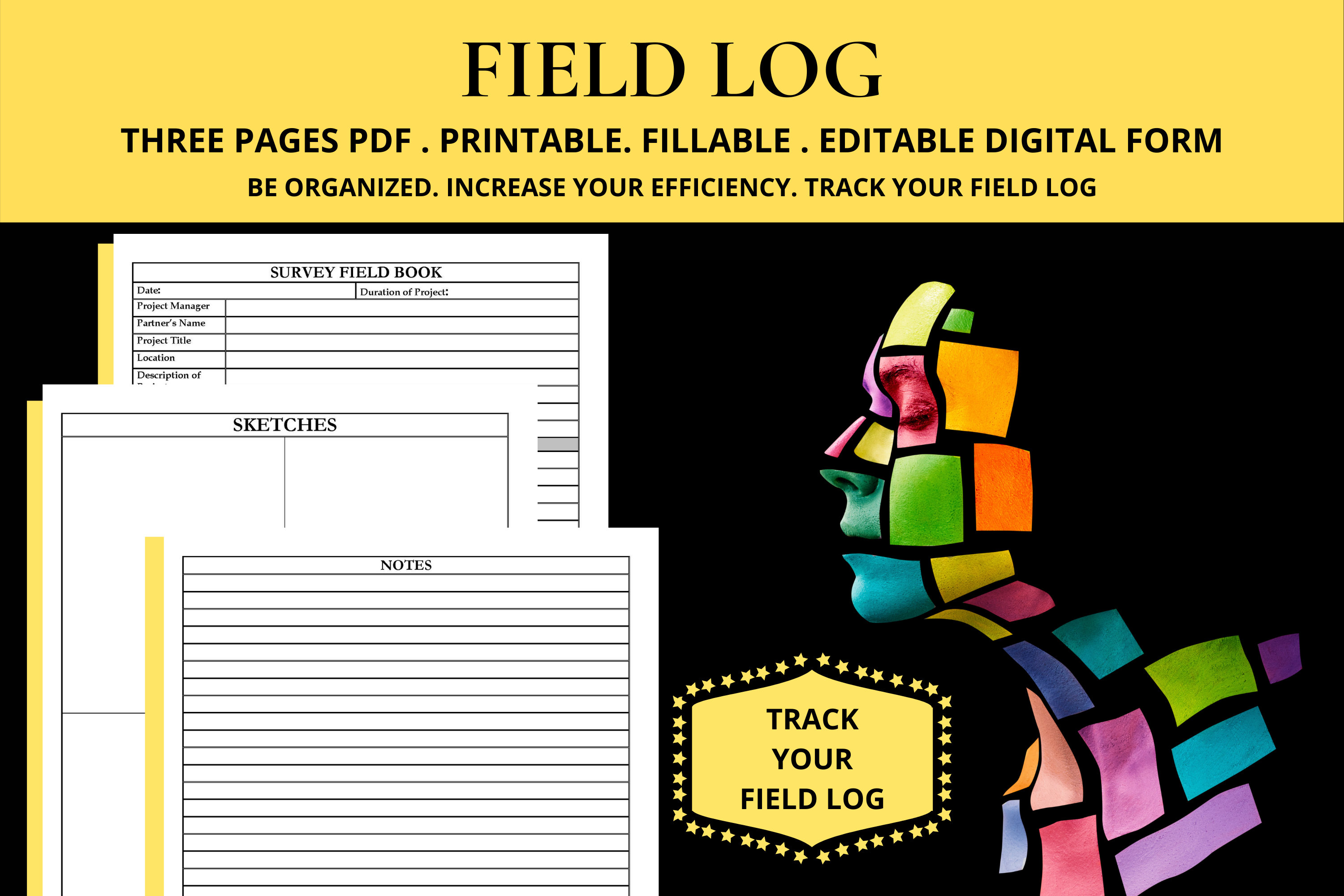 Field Log Book Survey Field Book Template Construction Field Notebook