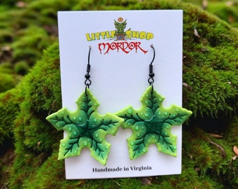 Land Before Time Tree Star polymer clay earrings
