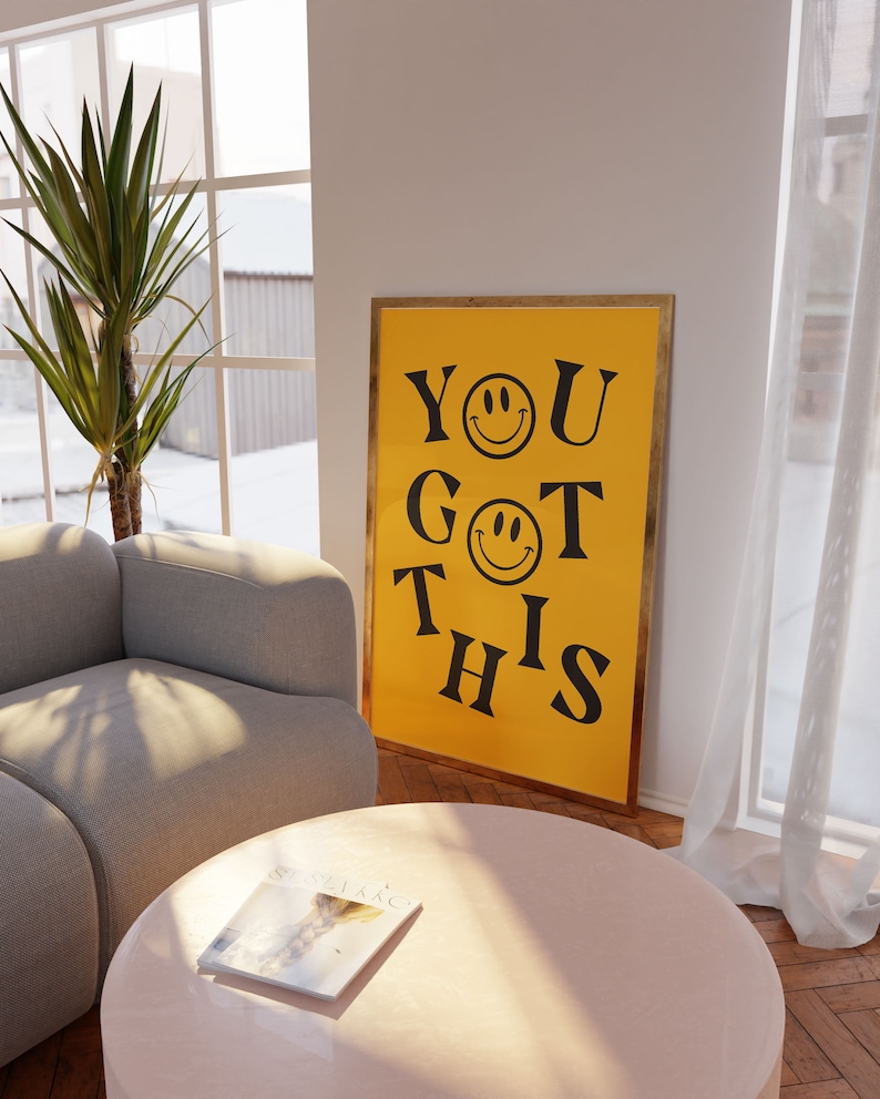 Smiley Face Art Prints Gallery Aesthetic Room Decor Set of 3 Etsy