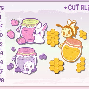 kawaii bundle svg. perfetto per adesivi stampabili. food bundle di file svg per cricut.