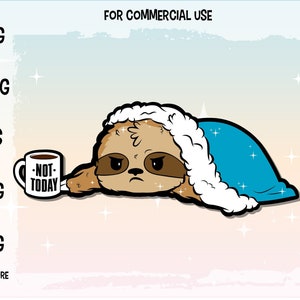 Bradipo kawaii svg file vettoriale. ottimo per progetti cricut. download digitale.