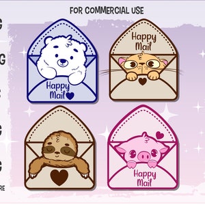 kawaii klein bedrijf svg perfect voor label stickers! bevat png-bestanden voor afdrukbare stickers