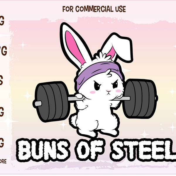 kawaii workout svg , Printable ClipArt. Print your own workout bunny sticker!