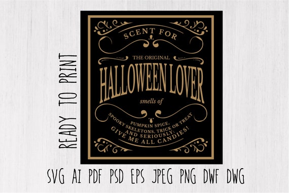 Label for Halloween Candle Printable Pdf Svg File Spooky Home - Etsy