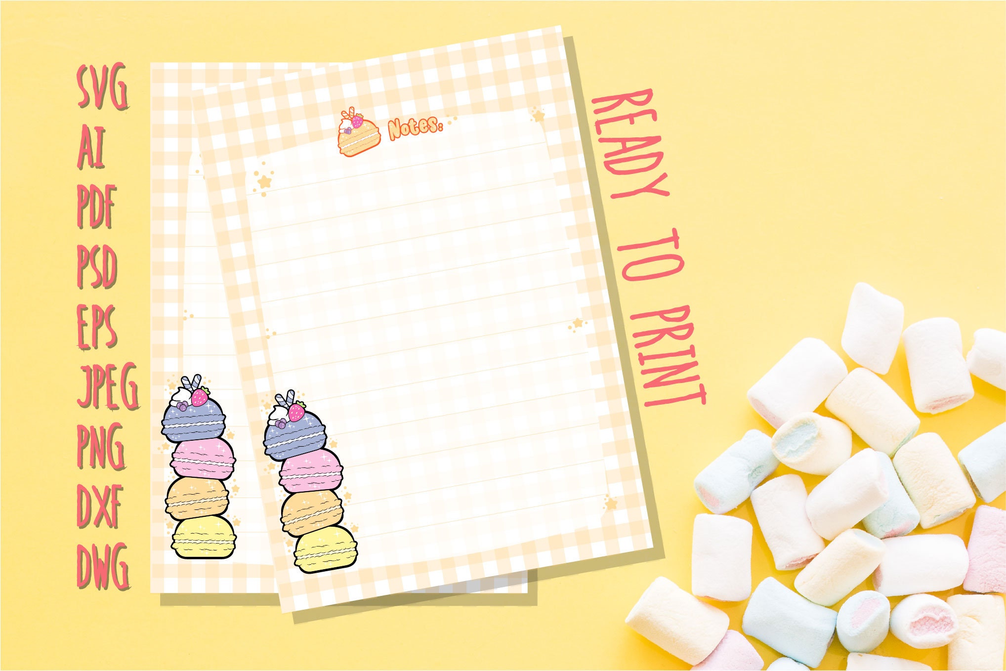 Printable Memo Sheets. Perfect for Printing Kawaii Memo Pad. | Etsy