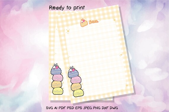 Printable Memo Sheets. Perfect for Printing Kawaii Memo Pad. | Etsy