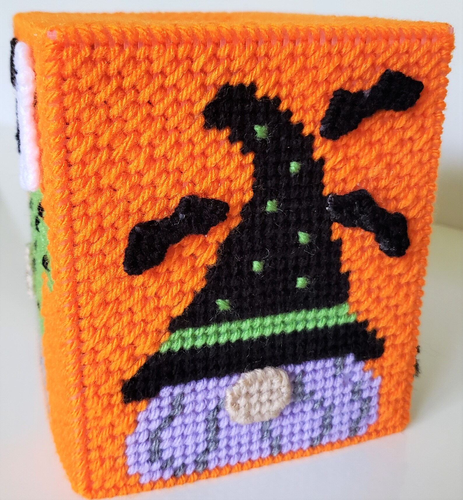 Peekaboo Halloween Gnomes Plastic Canvas Tissue Box Cover Etsy