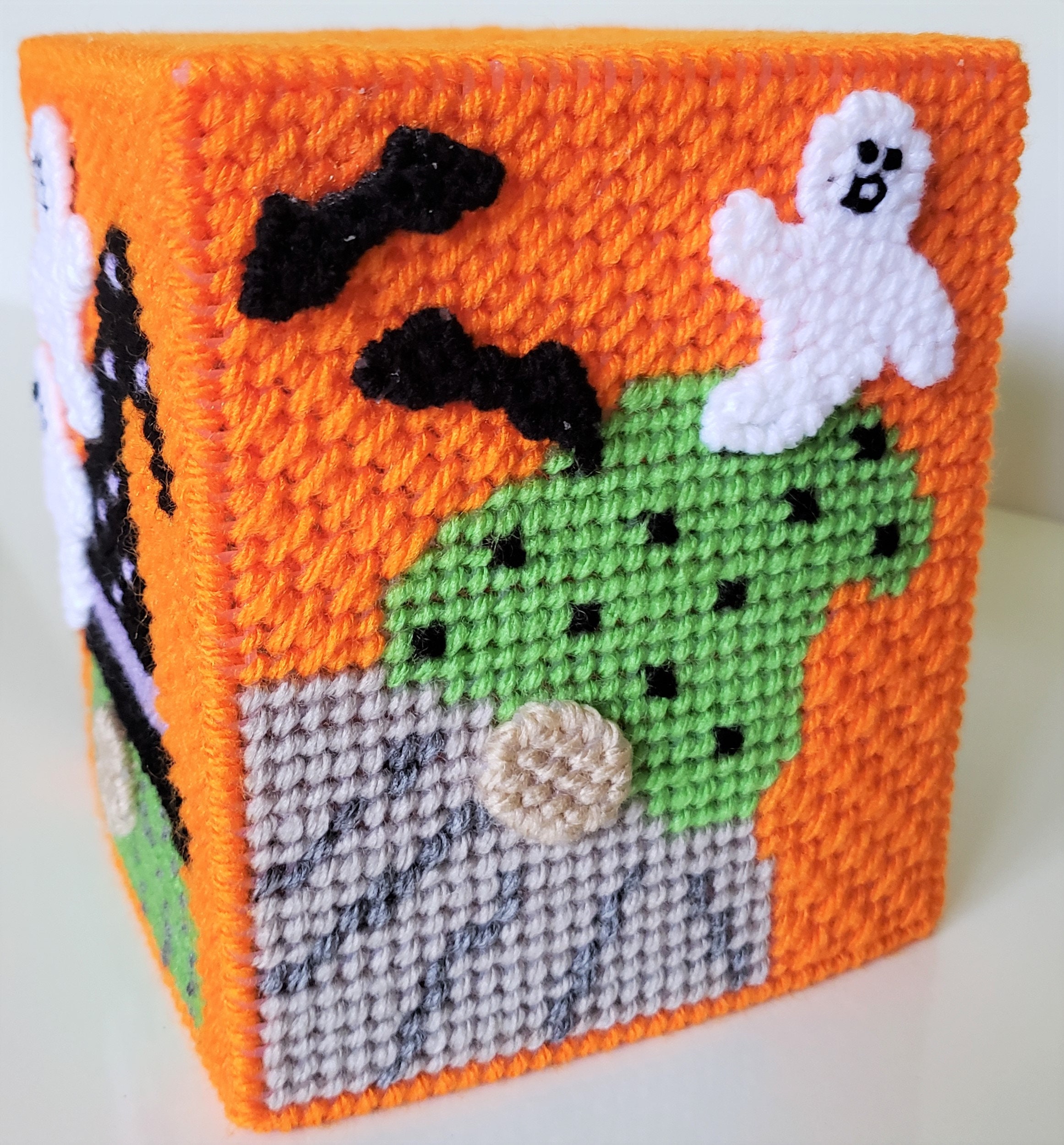 Peekaboo Halloween Gnomes Plastic Canvas Tissue Box Cover Etsy
