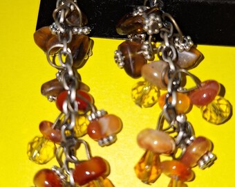 Casual agate drop earrings. Everyday jewelry. Gem lovers.