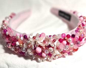 Headband, shades of pink, special occasion