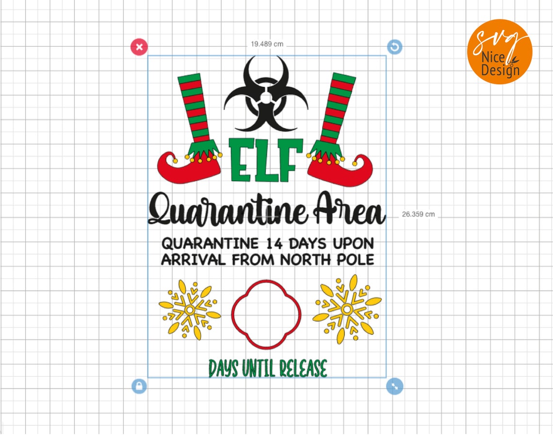 Elf Quarantine Area SVG Christmas Elf Quarantine SVG Elf Etsy