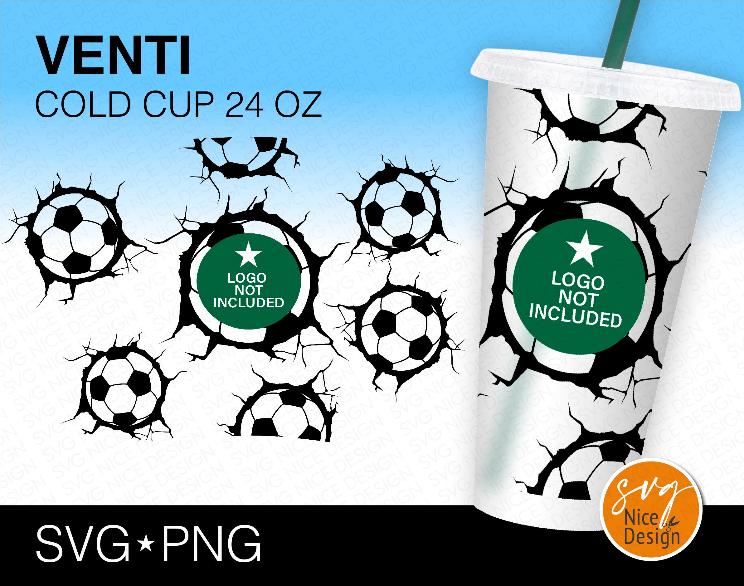 Soccer Breaks Wall Cold Cup Wrap Svg Soccer Sport Fan Athlete Etsy