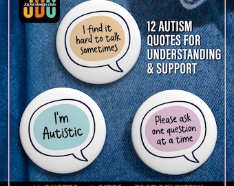 Autism Awareness Pin Badge: Hidden Disability Communication Starter for understanding and comfort