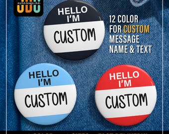 Botón personalizado "Hola, soy Pin": Etiqueta de nombre divertida y personalizada para iniciar conversaciones en eventos, fiestas y como accesorio para establecer contactos.