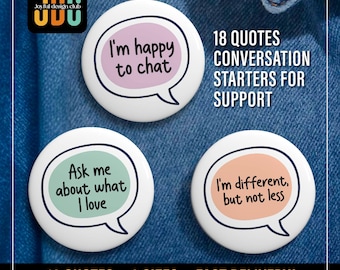 Autism Awareness Pin: Conversation Starter, Hidden Disability Support Badge Gift