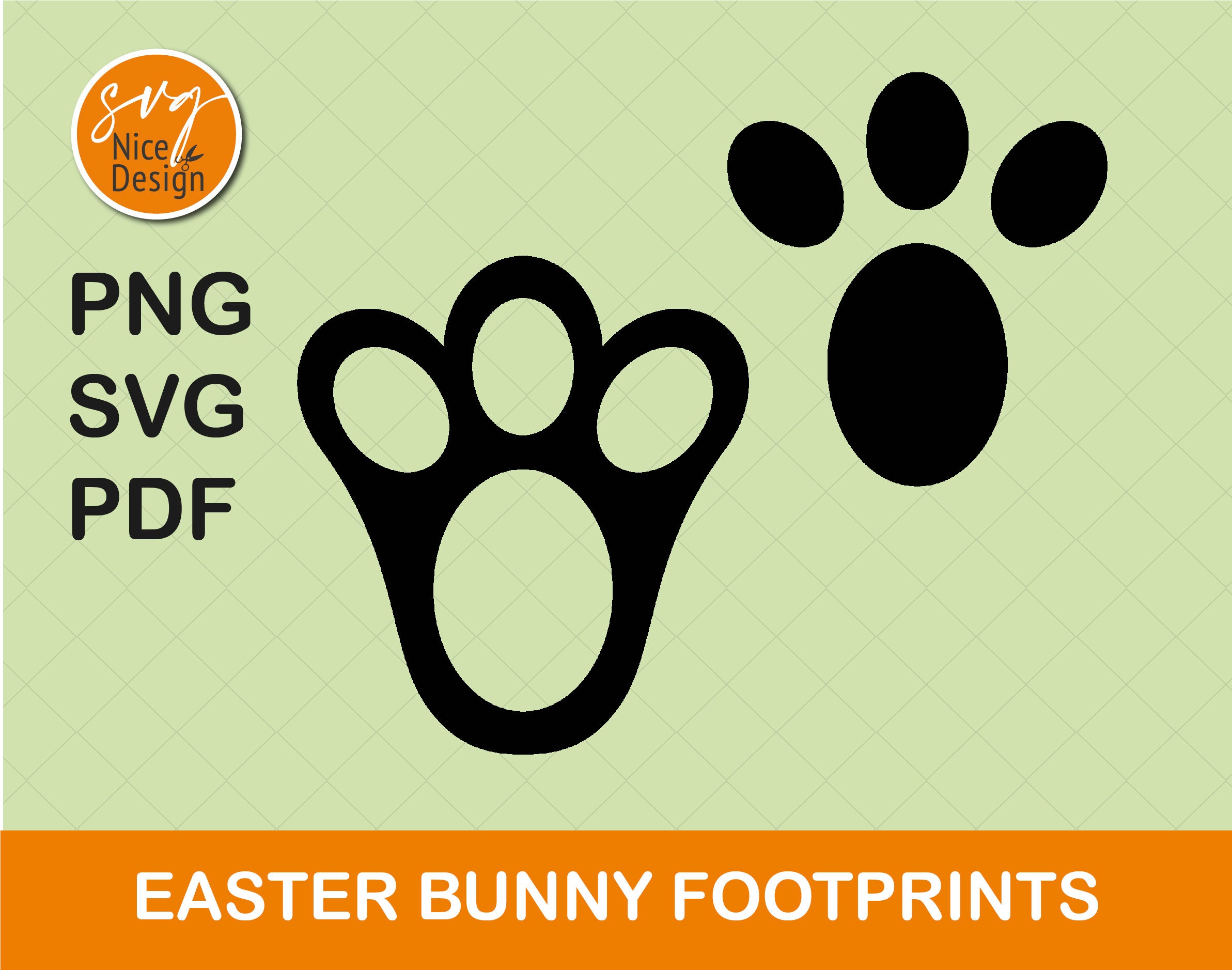 easter bunny footprints svg easter egg hunt decoration
