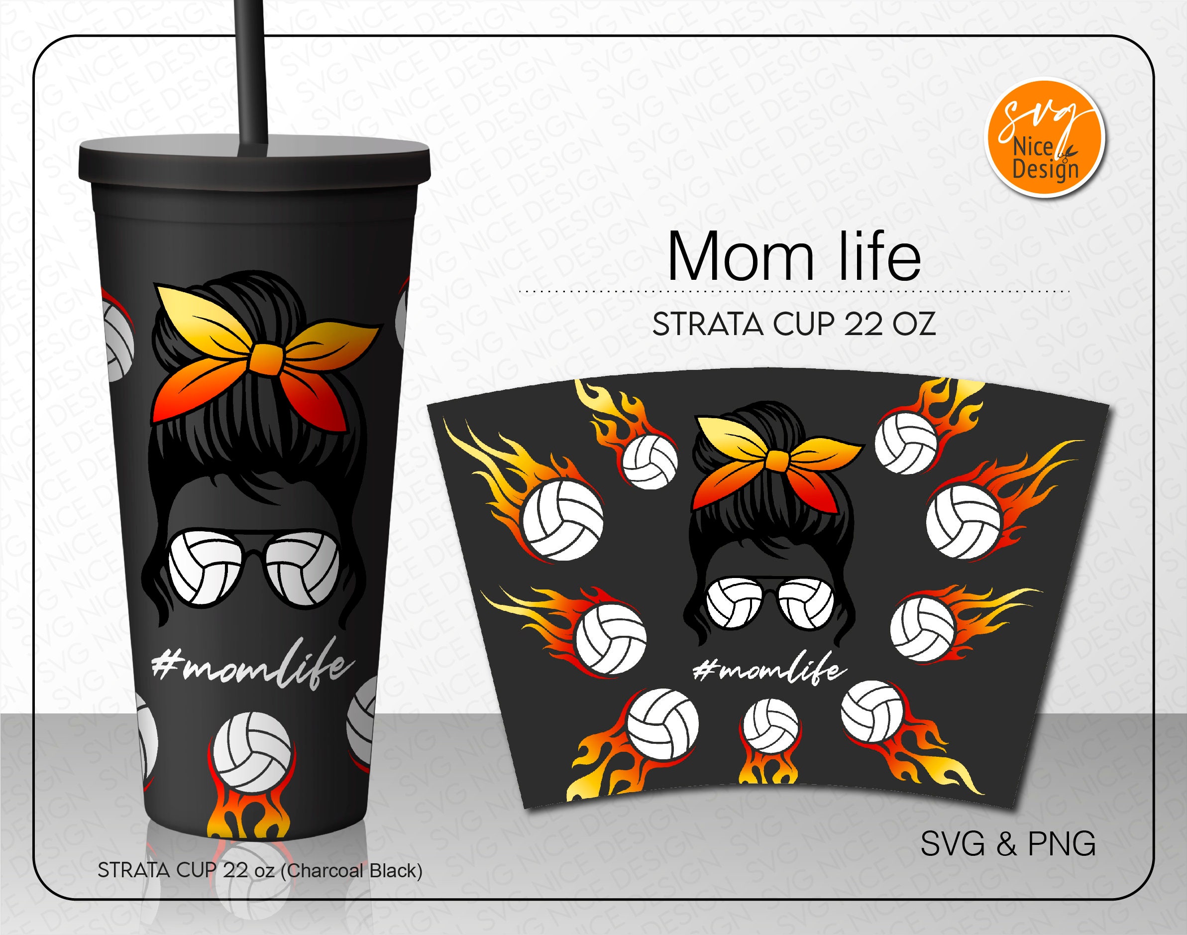 Download Volleyball Mom Life Strata Cups Svg Momlife Mother's day | Etsy
