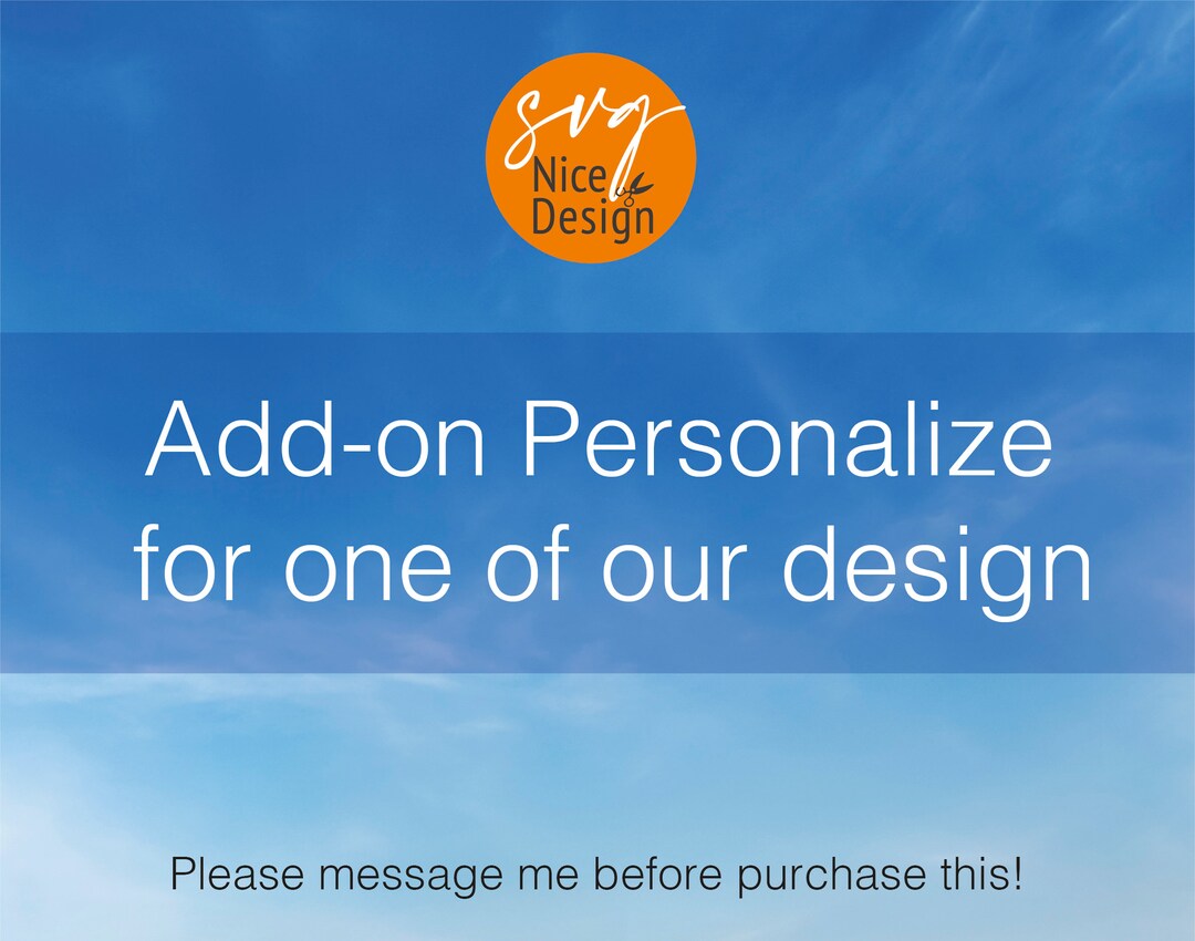 Add-on Personalize for One of Our Design Personalize Text - Etsy