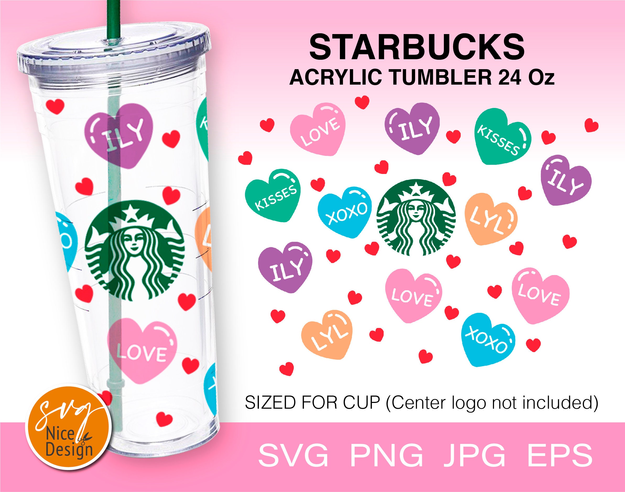 Drawing & Illustration Valentine Gift Idea DIY Seamless Full Wrap