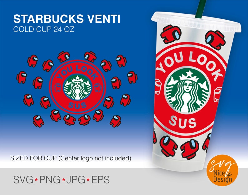 Download Seamless Full Wrap You Look Sus Among Us Starbucks svg Among | Etsy