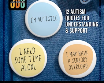 Autism Awareness Pin: Communication Starter Badge, Hidden Disability Understanding Badge Support Gift