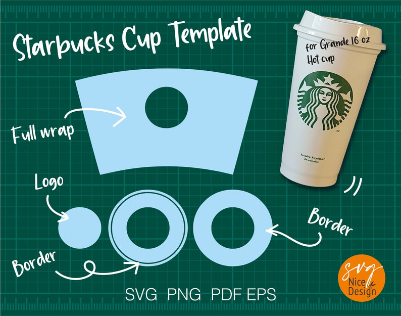 starbucks hot cup template svg starbucks reusable grande