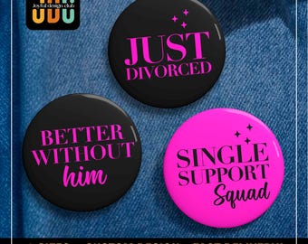 Botón con insignia para fiesta de divorcio, divertido recuerdo de fiesta de ruptura, regalo para equipo de apoyo para solteros