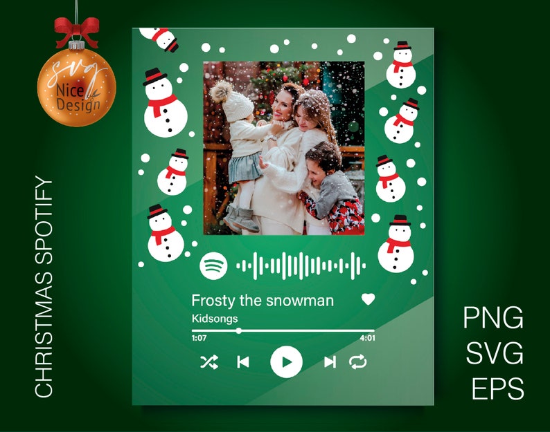 Download Spotify Glass Music Player With Christmas Music Song Christmas Gift Idea Cricut Cut File Svg Eps Png Frosty The Snowman Spotify Code Art Collectibles Drawing Illustration Delage Com Br