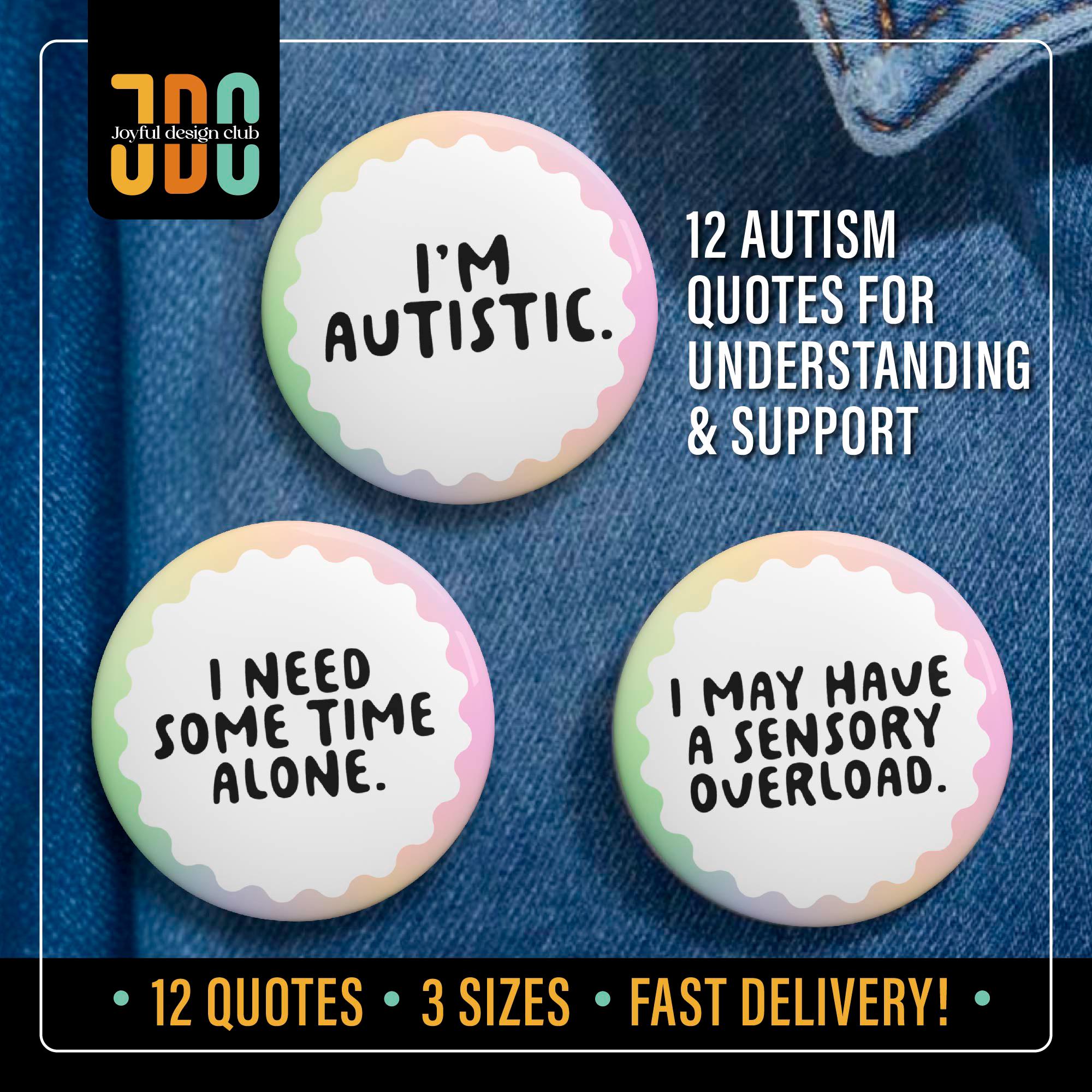 Autism Awareness Pin Button: Hidden Disability, Mental Health Support ...