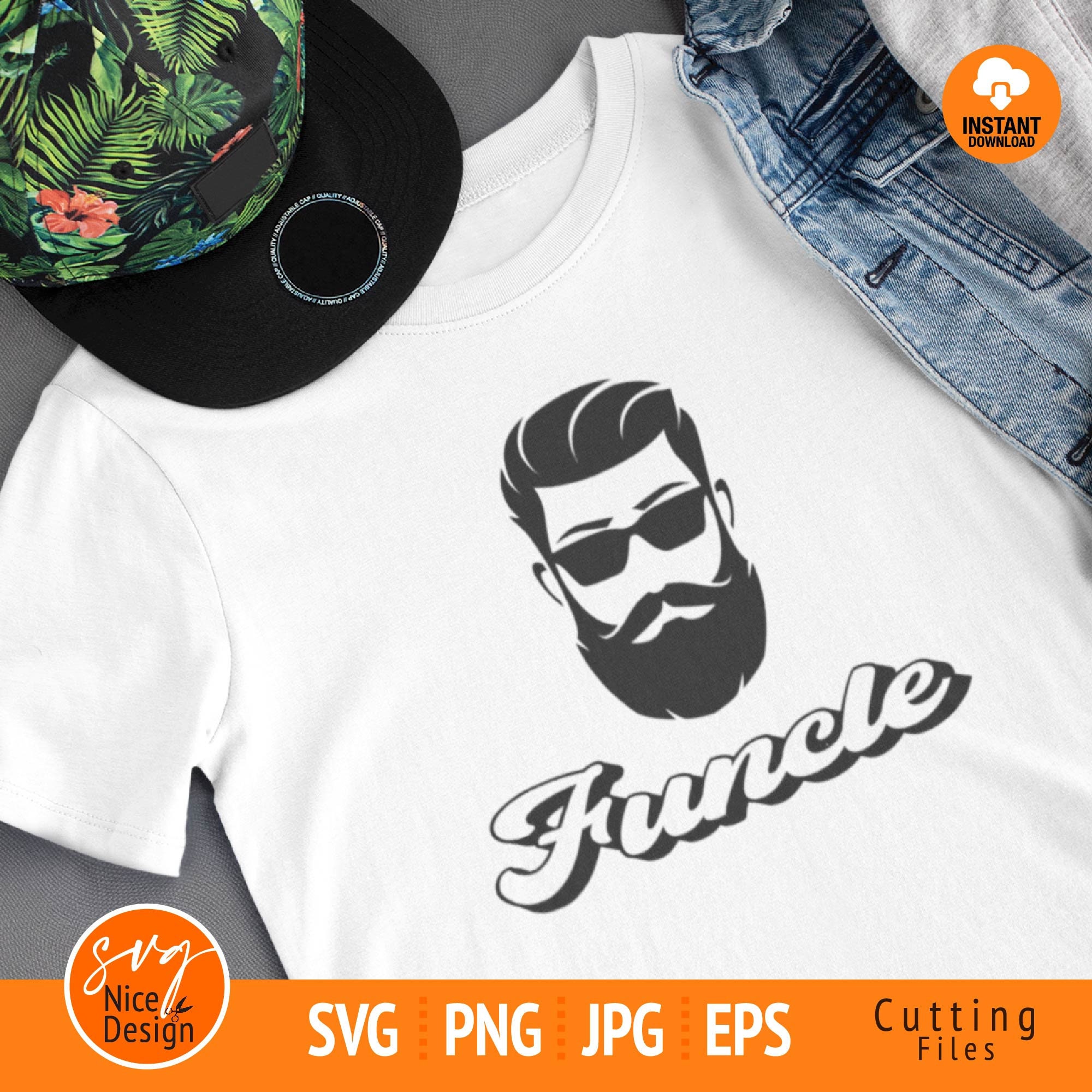 Funcle Svg Funny Uncle Bearded Funcle Svg Birthday Gift for | Etsy