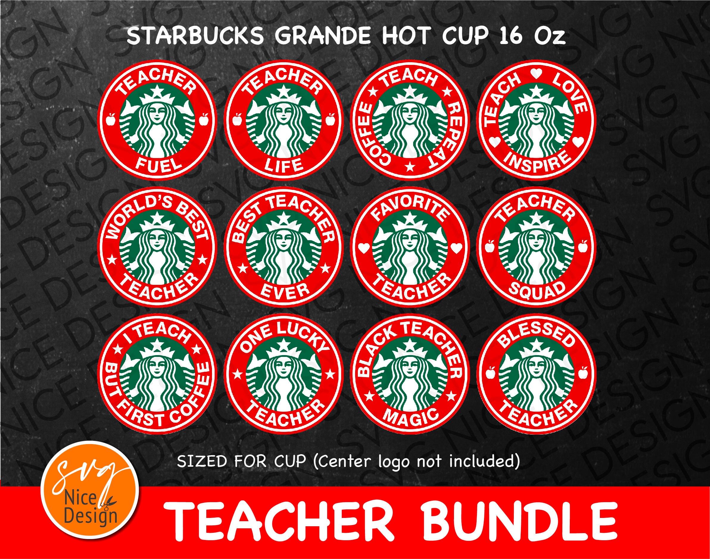 Download 12 Teacher Starbucks Ring Bundle Starbucks Teacher Bundle svg | Etsy