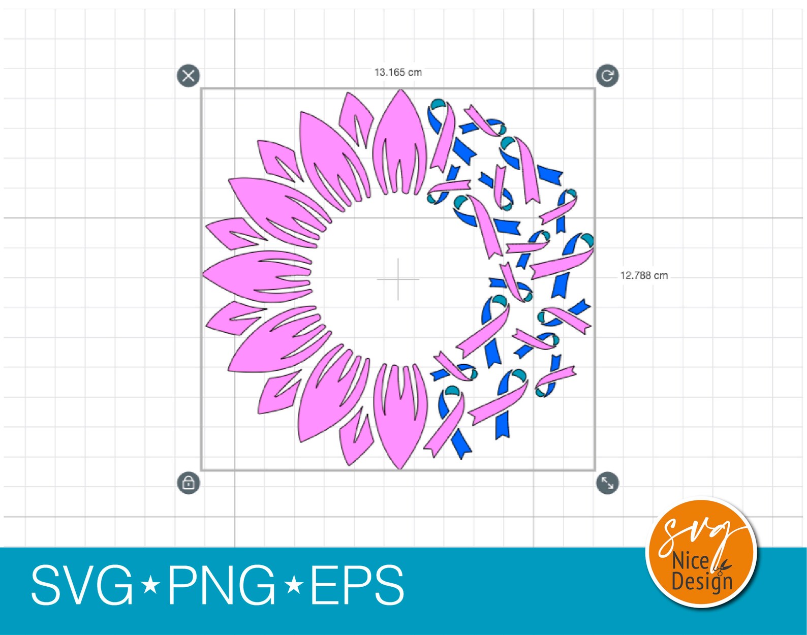 3 Color Ribbon Thyroid Cancer Awareness & Half Sunflower Etsy Italia