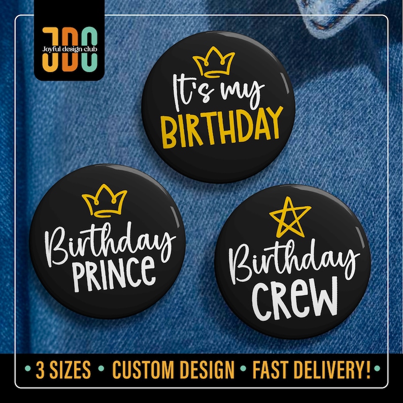 24 Birthday Pin Button : Bday Crown Queen & King Vibes Badge, Party ...