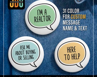 Insignia de pin para iniciar conversaciones con texto personalizado: botón con frase personalizada para conferencias, trabajo y eventos sociales.