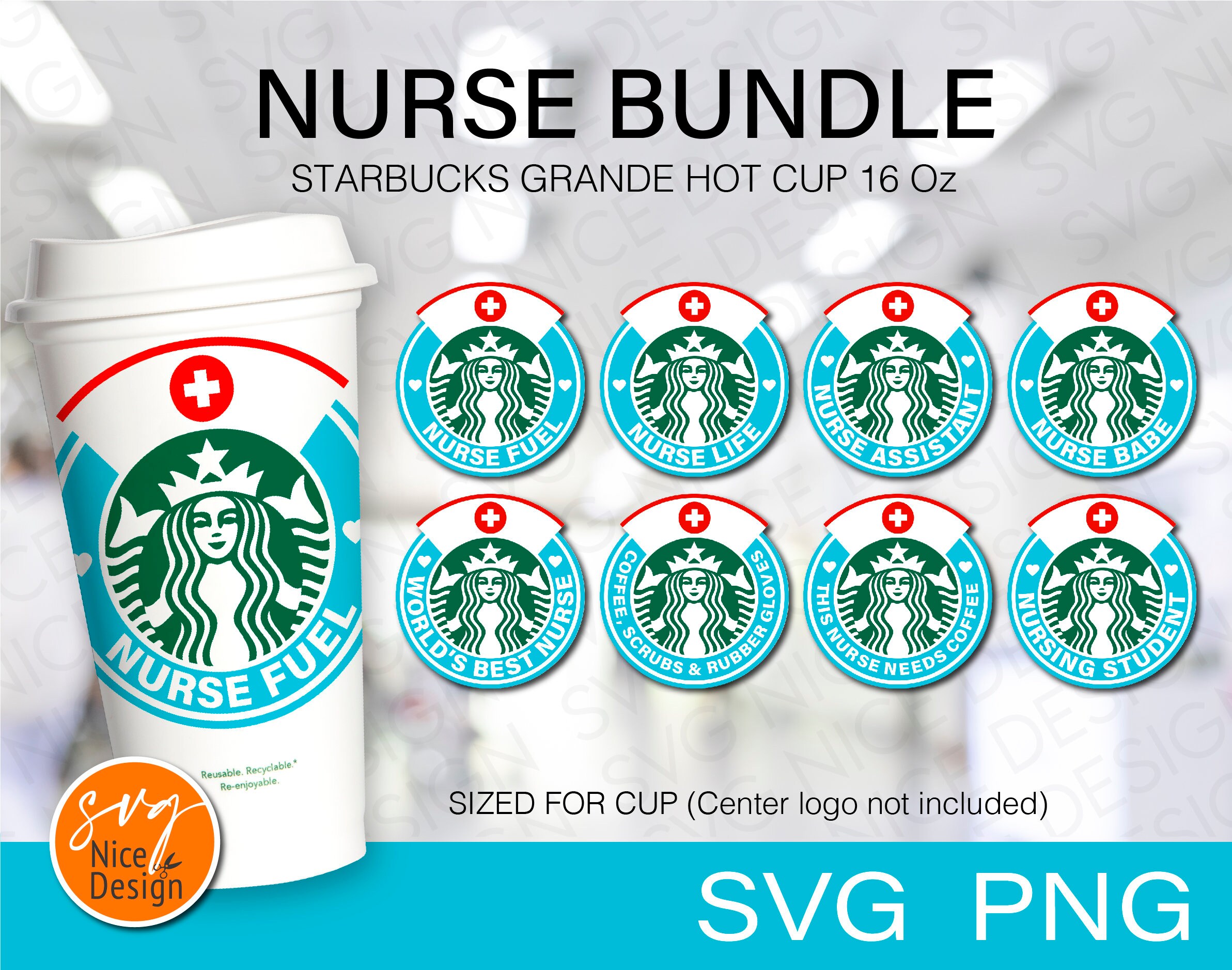 8 Nurse Starbucks Ring Bundle National School Nurse Day Etsy