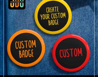 Pin de cita personalizable: Insignia con mensaje personalizado - Pines de botón de comunicación de regalo