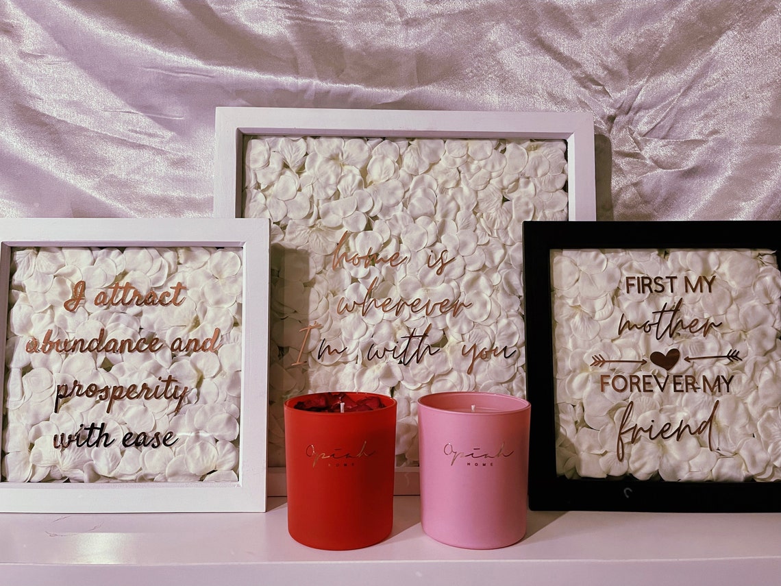 Flower Frames Flower Box Frames with Personalisation Etsy