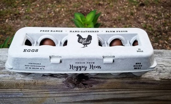 Henlay White Duck Egg Cartons- Holds Half Dozen Jumbo Eggs- Blank Flat