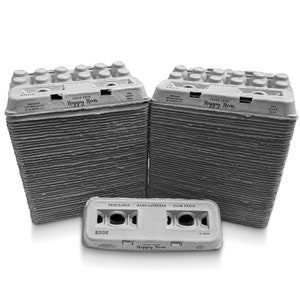 Printed Egg Cartons with Blank Center for Your Custom Stamp (25, 90 or 250 Pack).