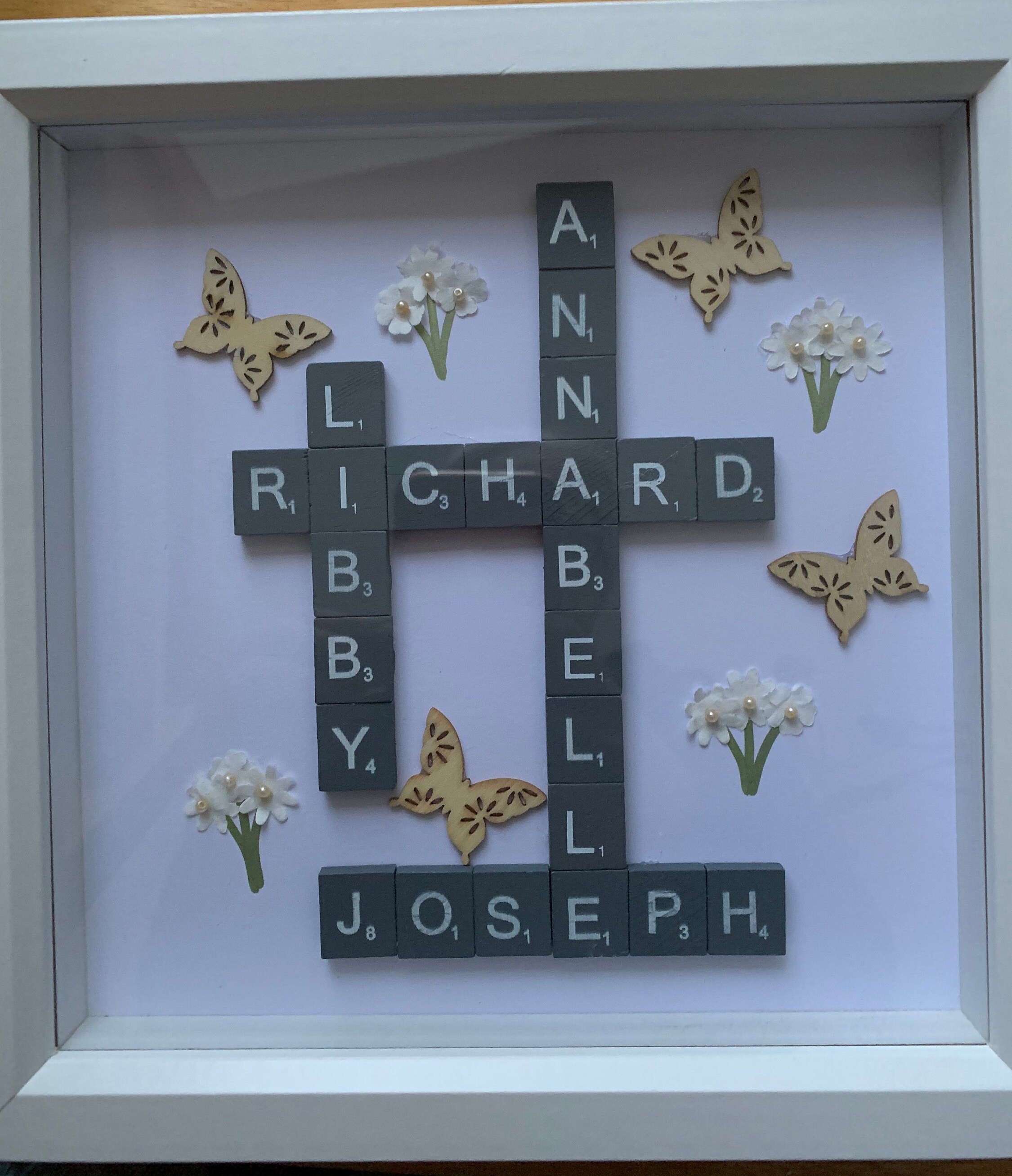 Grey Scrabble Tile Family Picture Etsy