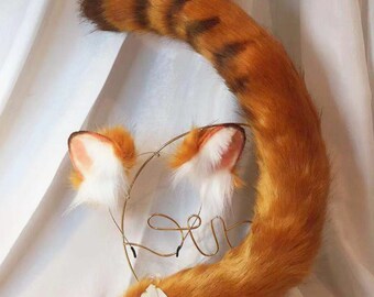 orange cat baby costume