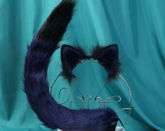 Bright Blue Cat Short or Long Fun CostumeCosplay Tail!