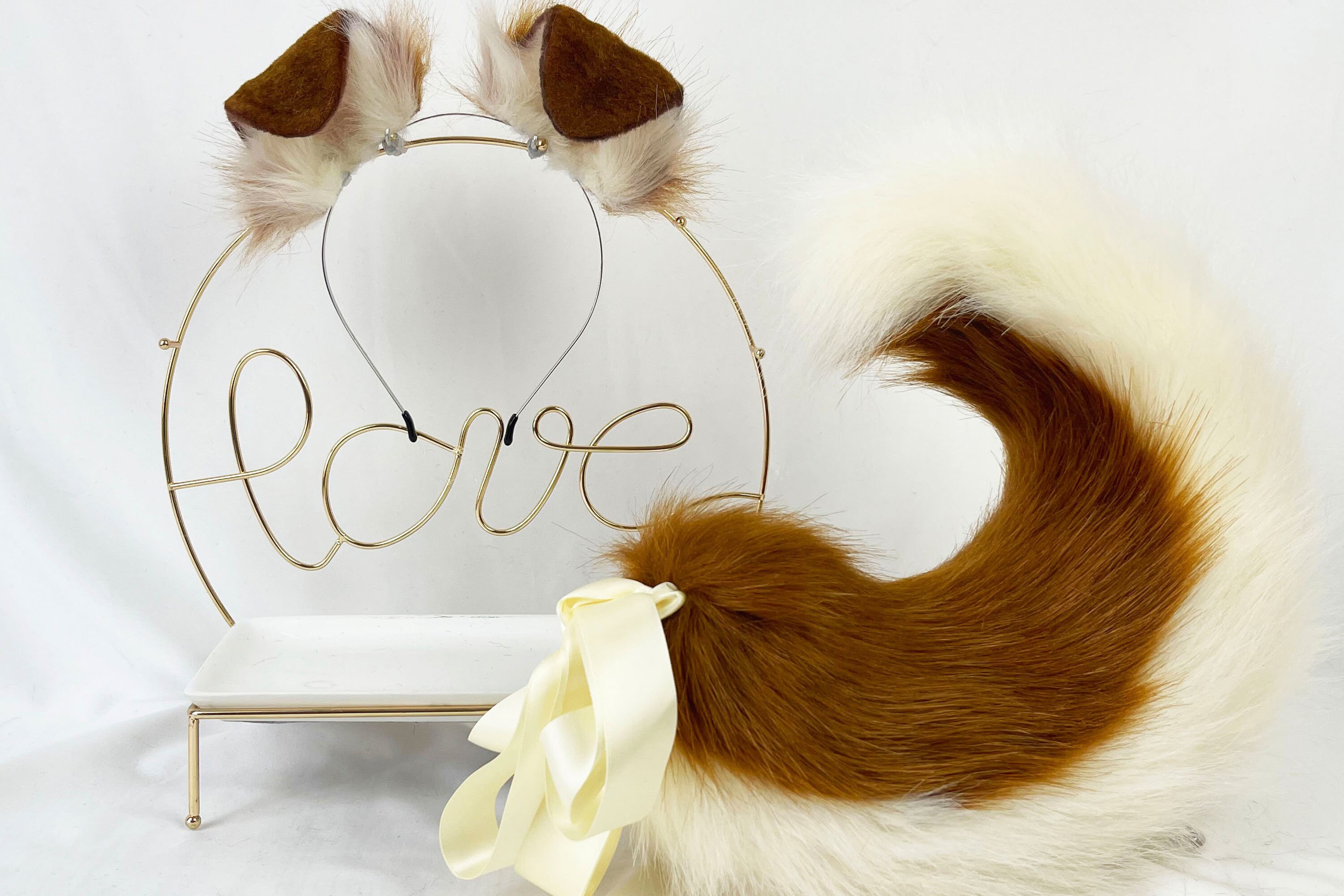 Brown Dog Ears + Tail Cosplay