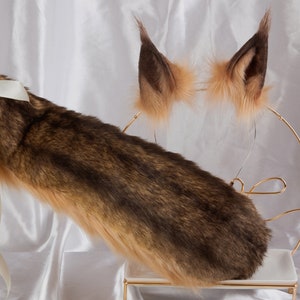 Squirrel Tail Squirrel Ears COSPLAY Donkey Plug Animal Ears Handmade Fox Ear Tail Wolf Ears-Christmas Gift-Lolita Show-mature