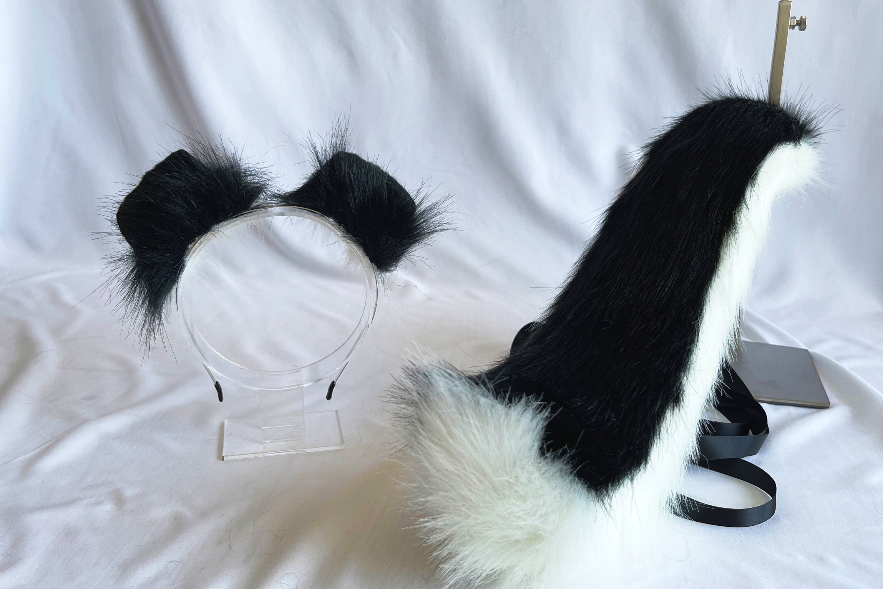 21 Inch Black and White Shepherd's Tail Dog - Etsy