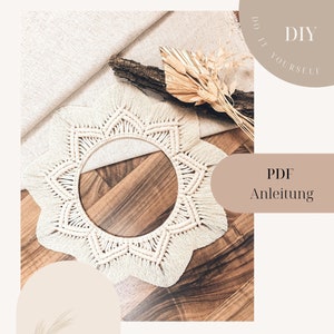 Macrame PDF instructions Mandala, digital DIY instructions, step by step, learn macrame, macrame instructions for beginners