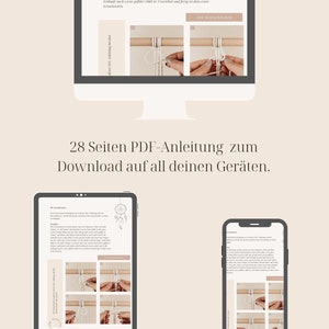 Macrame PDF instructions wall hanging AURORA, digital DIY instructions, learn macrame image 5