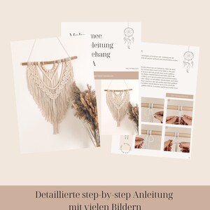 Macrame PDF instructions wall hanging AURORA, digital DIY instructions, learn macrame image 3